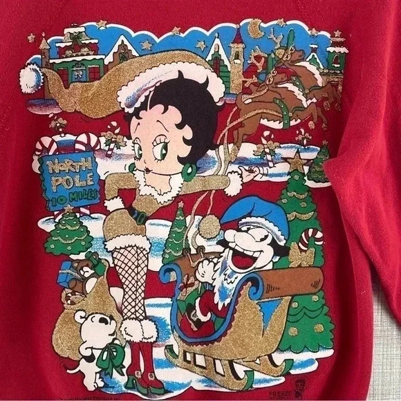 Vintage Betty Boop Christmas Freeze Kids size large 1378